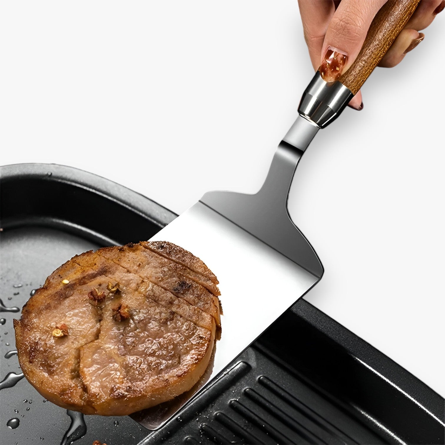 Spatola per barbecue resistente con manico in legno - - barbecue Kitchen kitchen & dining kitchen tools legno manico resistente spatola spatola barbecue - Concept Palermo