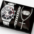 Set de relojes romanos dorados - completo para hombre