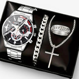 Herenhorloge Goudkleurig met Romeinse Cijfers - Elegante Set