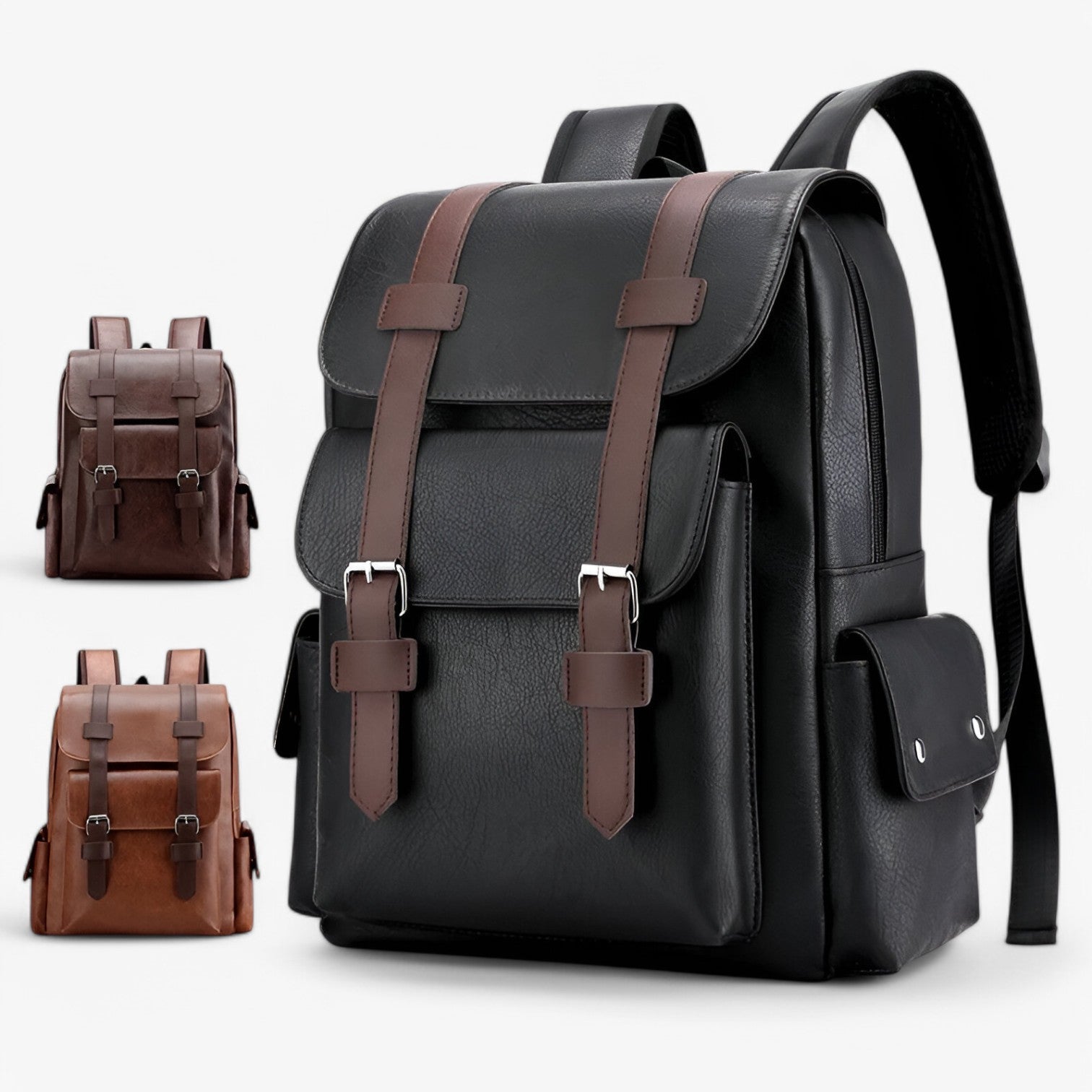 Zaino in PU - Spazioso e comodo Pelle - - Backpacks Bags mens bag pelle spazioso zaino - Concept Palermo