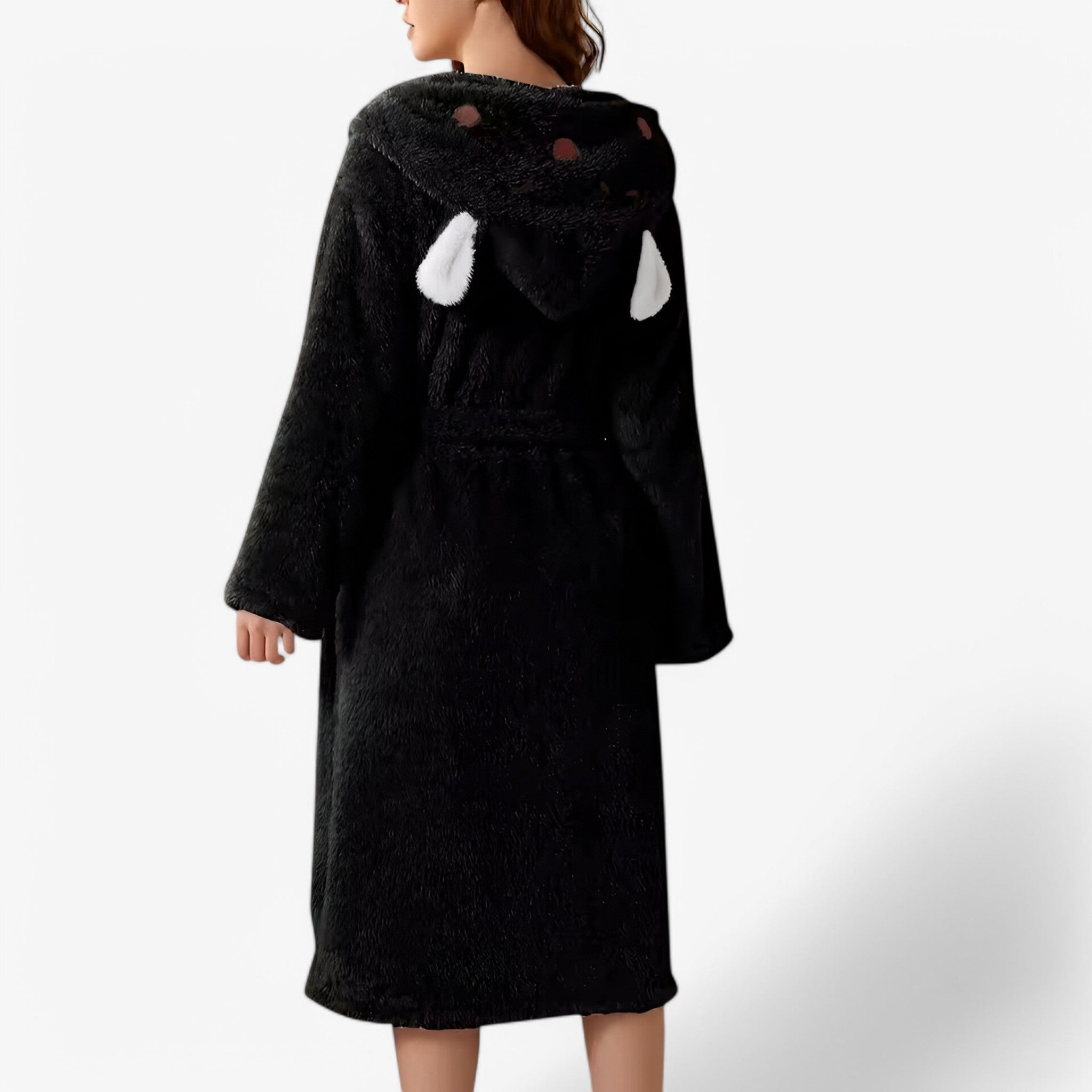 Morbido Accappatoio con Orecchie di Coniglio Uomo - Nero - accappatoio accappatoio orecchie coniglio luna | morbido accappatoio con orecchie di coniglio- € orecchie uomo - Concept Palermo