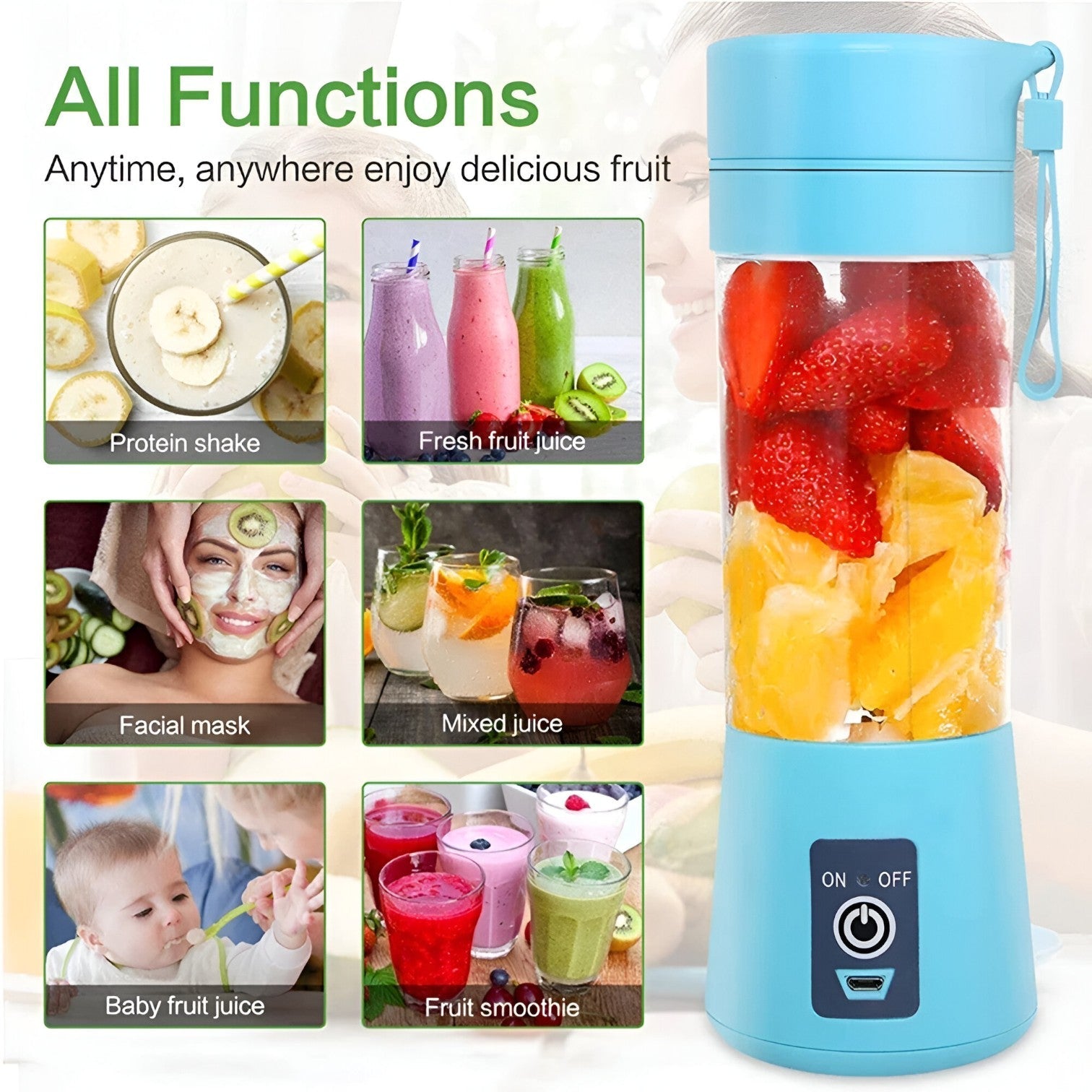 Estrattore USB portatile: Smoothie freschi in qualsiasi momento e ovunque Uomo - - estrattore estrattore portatile freschi Kitchen kitchen & dining kitchen accessory kitchen gadgets momento ovunque portatile qualsiasi - Concept Palermo