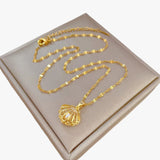 Retro schelpparels ketting