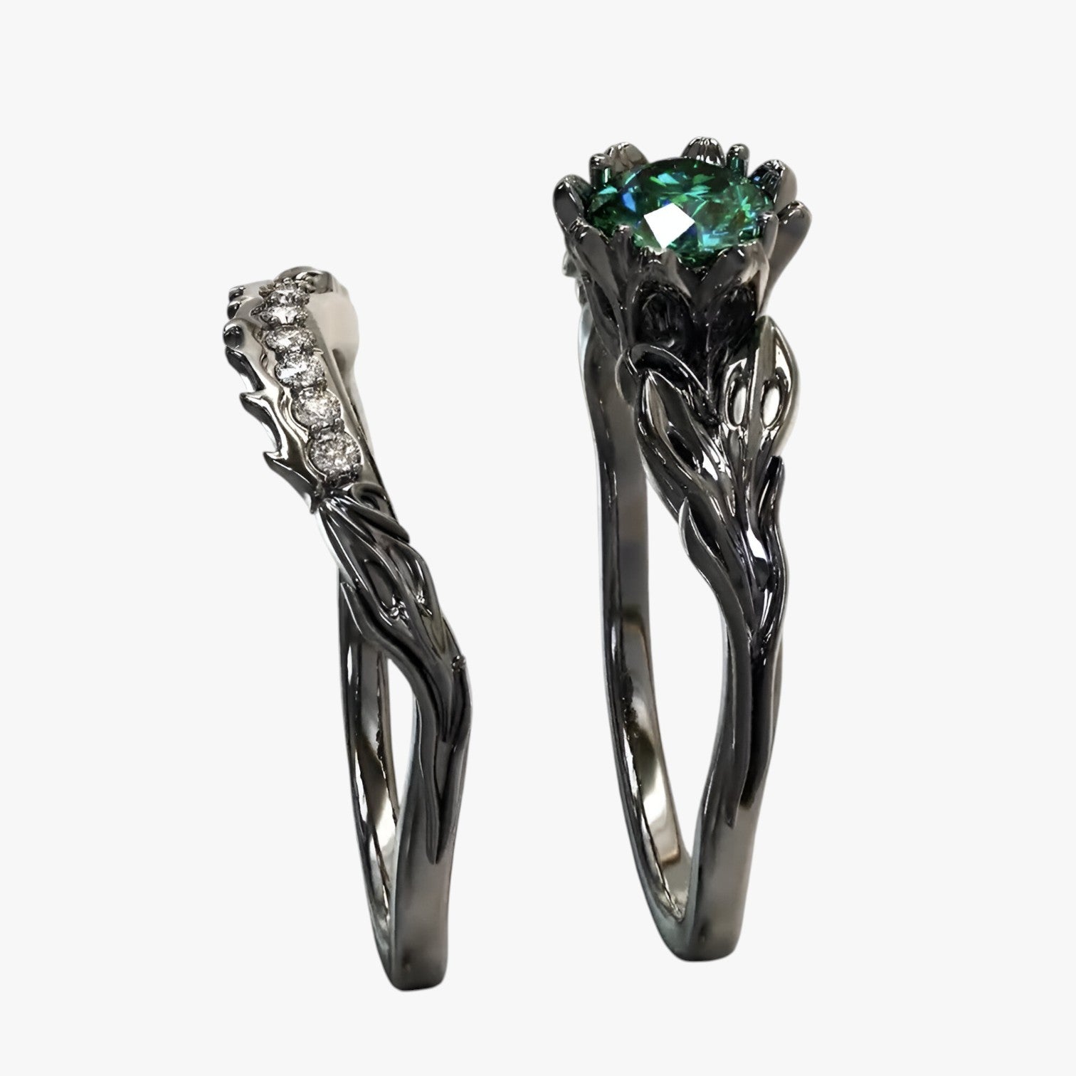 Anelli Coppia Gotici in Quarzo e Zircone Uomo - - anelli anelli coppia coppia couple ring gotici jewelry quarzo Ring Rings uomo women ring womens ring zircone - Concept Palermo