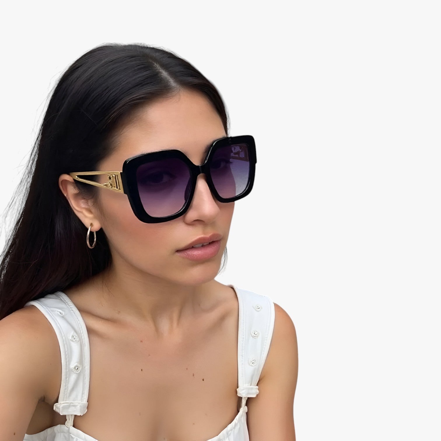 Occhiali da sole vintage con montatura trasparente e lenti a gradiente di lusso - - Cat Eye Sunglasses Fashion Sunglasses gradiente lenti montatura occhiali occhiali sole polarized sunglasses women sole sunglasses trasparente - Concept Palermo