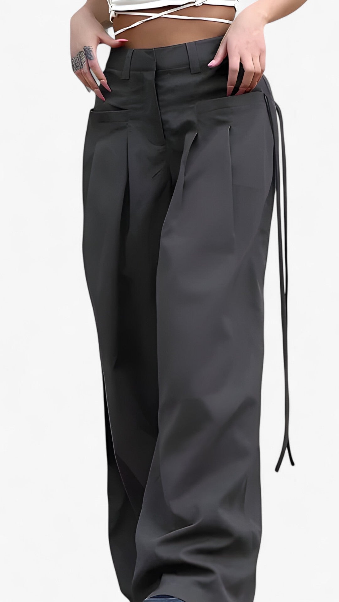 Pantaloni a gamba larga - Vita alta & Stile retrò per ufficio - - alta gamba larga pantaloni pantaloni gamba pants pants for women Pants women retr stile trouser trouser for women women pants - Concept Palermo