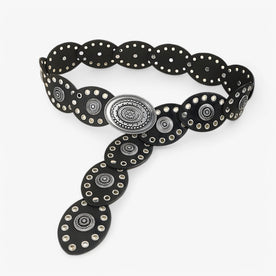 Eleganza Retro Donna - nero 119cm - belts donna eleganza eleganza retro jewelry Linen retro Solid waist belt for women Women Womens belt - Concept Palermo
