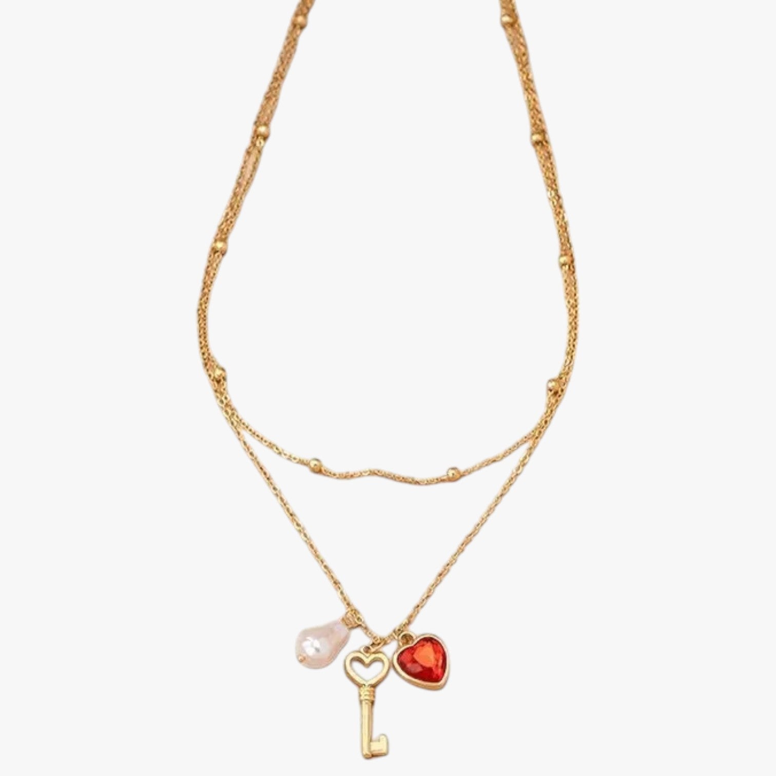 Collana cuore con perla - - collana collana cuore cuore elegant womens necklaces jewelry necklace NECKLACES Necklaces for Women perla - Concept Palermo