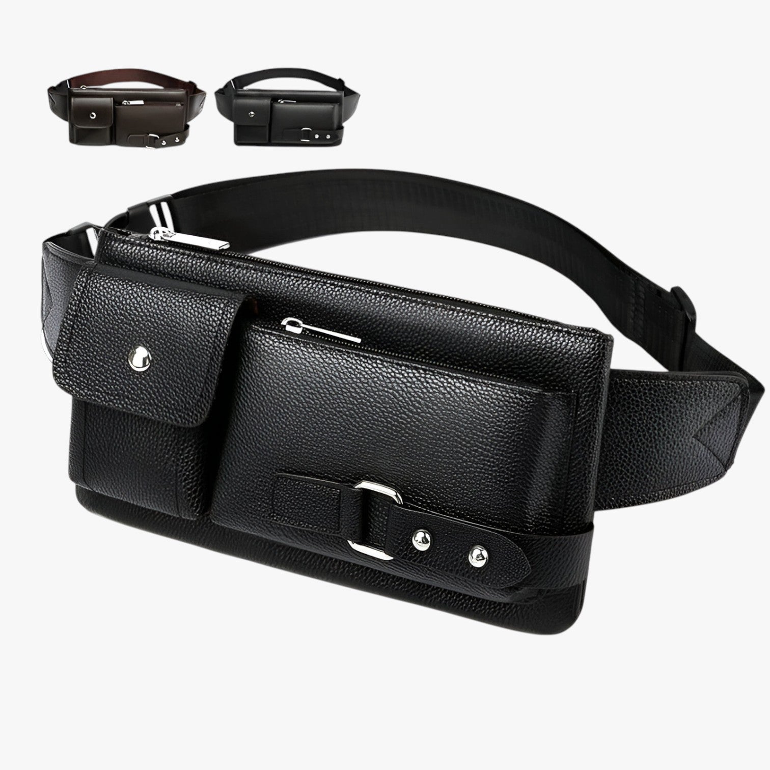 Borsa a Vita Multifunzionale in Pelle - - Bags bags for men borsa borsa vita Crossbody Bags multifunzionale pelle Shoulder & Crossbody Bags vita - Concept Palermo