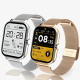 Zwarte Heren Smartwatch met Hartslagmeter, Meldingen, Slaapmonitor en Stappenteller