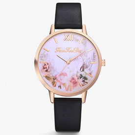 Orologio da donna con cinturino in pelle e design semplice e alla moda - nera - alla cinturino design donna female watch Linen moda orologio orologio donna pelle watch for women Women - Concept Palermo