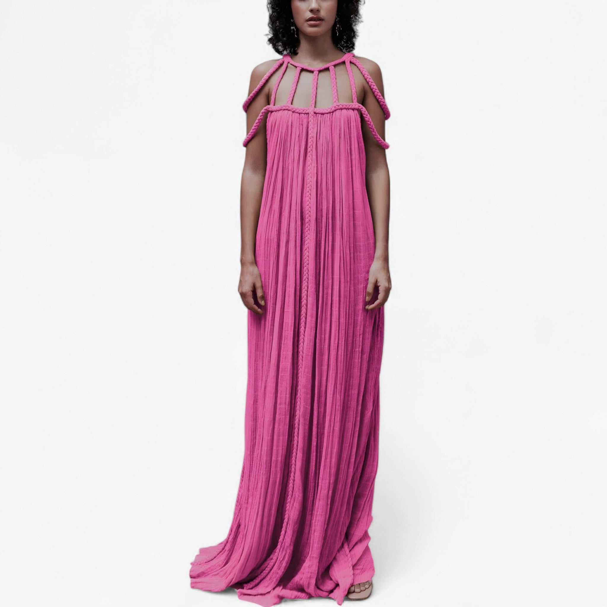 Abito Lungo Donna - Rosa Taglia unica (34-46) - abito abito donna donna dresses - Concept Palermo