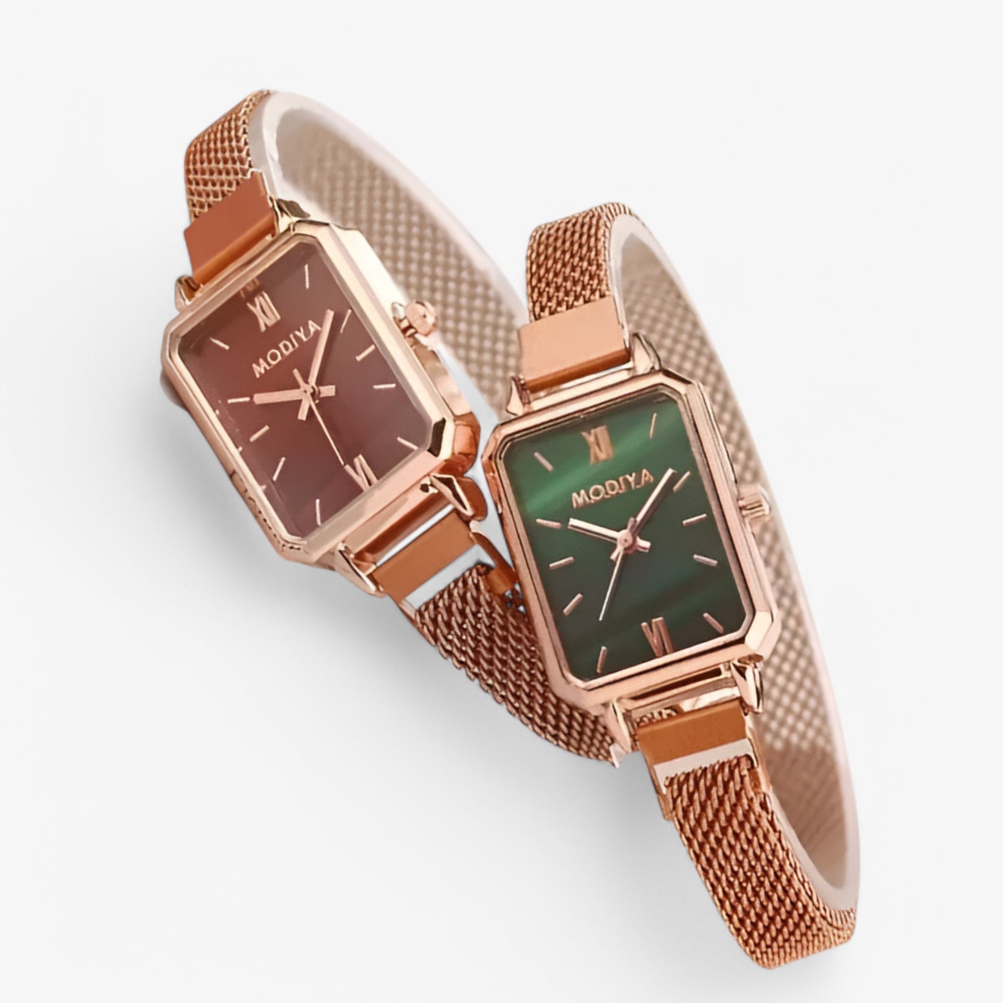 Orologio da donna quadrato con quadrante verde e cinturino magnetico - - cinturino donna female watch magnetico orologio orologio donna quadrante quadrato watch for women watches - Concept Palermo