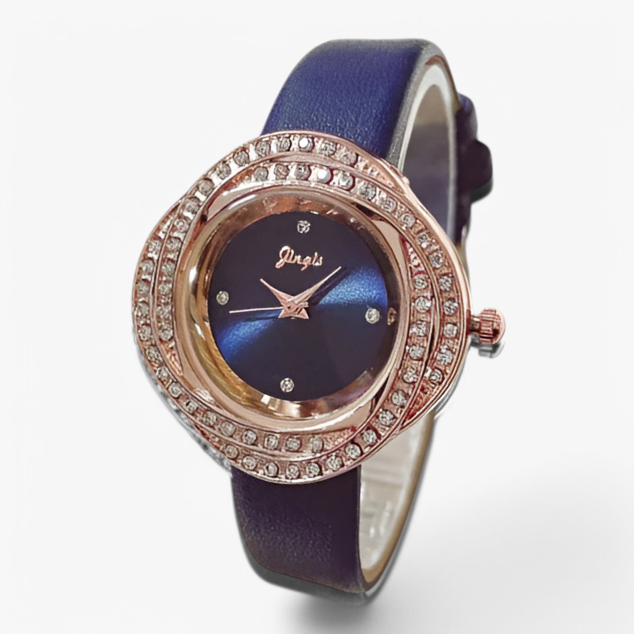 Orologio da donna in pelle con quadrante a strass irregolari - - donna female watch irregolari orologio orologio donna pelle quadrante strass watch for women watches - Concept Palermo