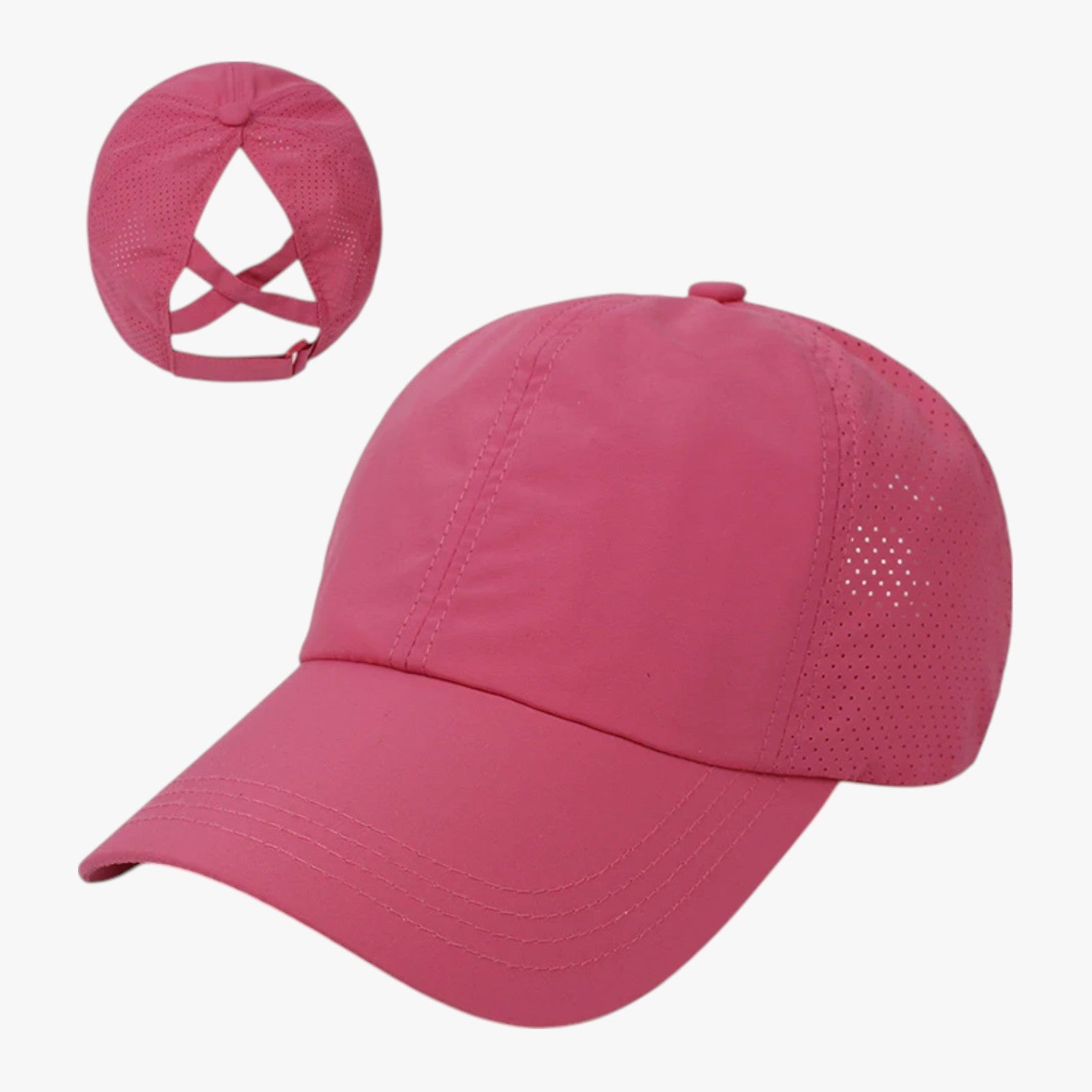 Cappello sportivo estivo con coda di cavallo e rete traspirante Uomo - Rosa - cappello cappello sportivo cavallo coda estivo hat Hat for girls hats rete sportivo traspirante women hat womens hat - Concept Palermo