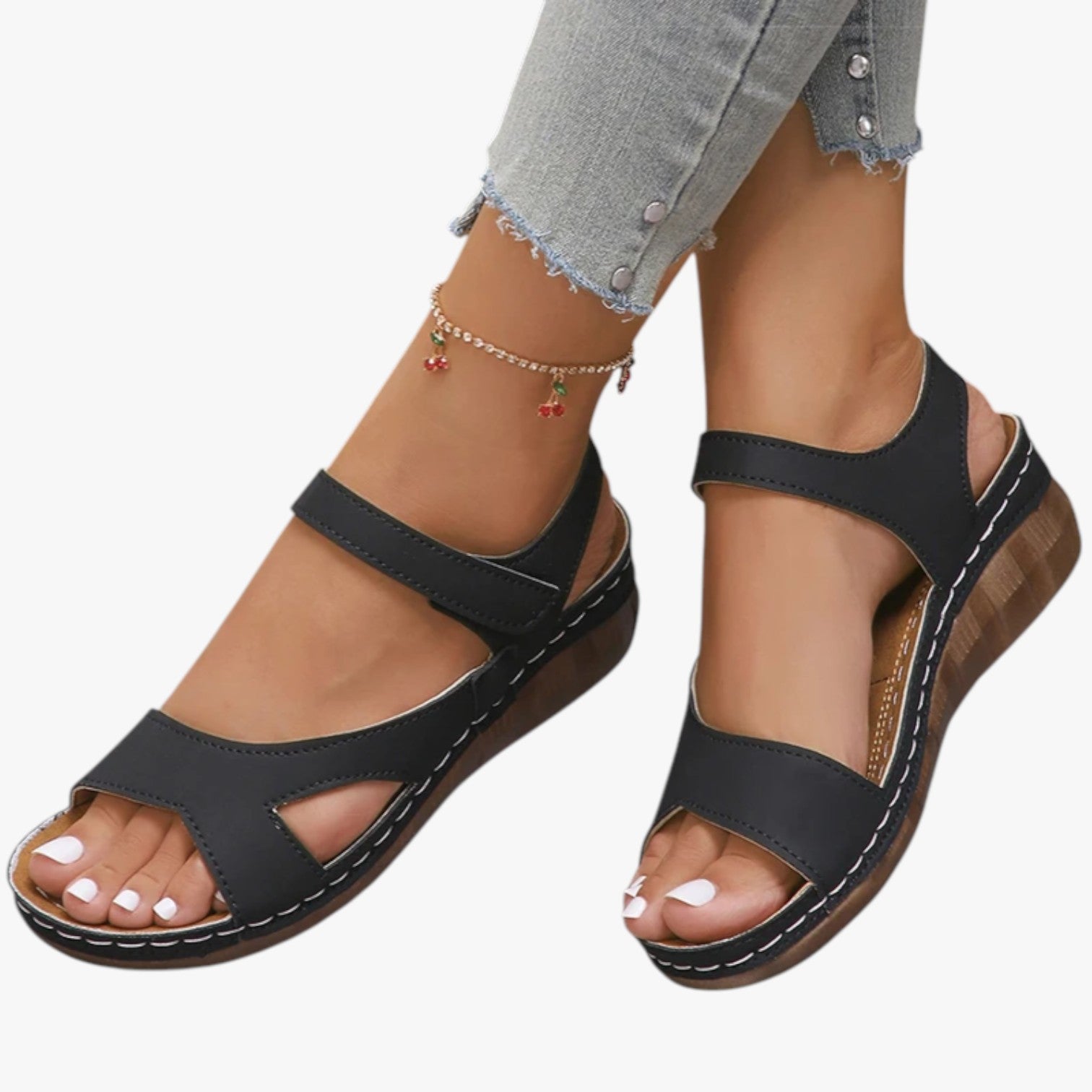 Sandali Donna Bassi Comfort Leggeri Eleganti Estivi con Tacco Basso - - breathable sandals comfort donna fashion sandals leggero sandali sandali donna sandals stylish sandals tacco - Concept Palermo