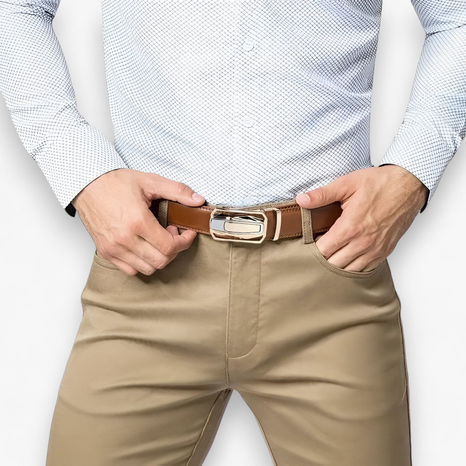 Cintura Uomo in Vera Pelle Nera, Elegante e Resistente, per Abiti e Casual - - Belts cintura cintura vera durata mens accessory Mens belt pelle stile uomo vera - Concept Palermo