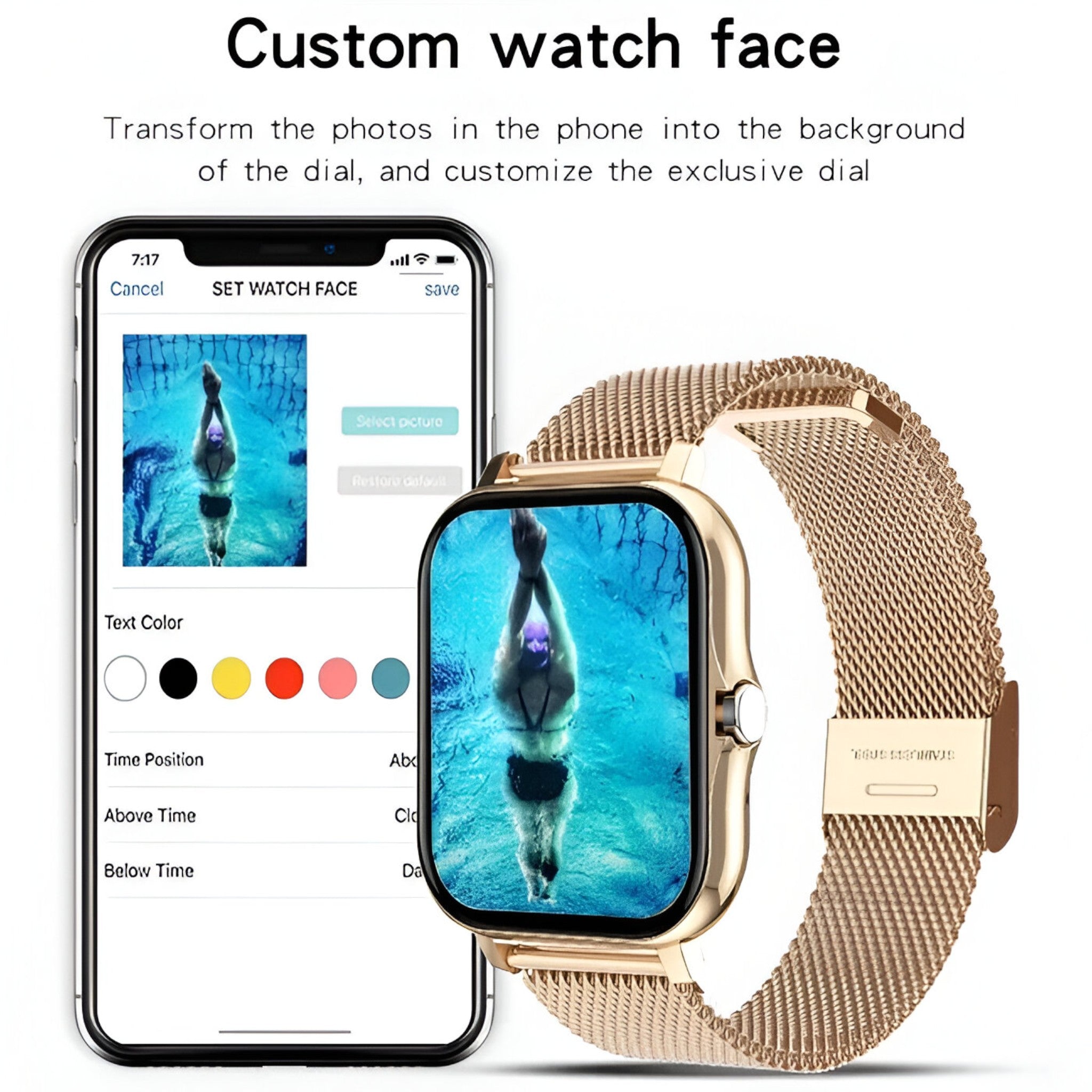 Smartwatch Uomo Nero con Cardiofrequenzimetro, Notifiche, Monitor Sonno e Contapassi - - accessoires horloges intelligente smartwatch smartwatch intelligente uomo watches - Concept Palermo
