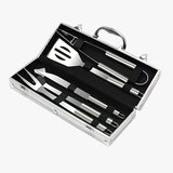Complete draagbare BBQ-set van roestvrij staal met 12 gereedschappen - Kamperen, Tuin, Balkon