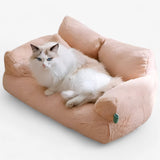 Cuccia Letto Morbida Velluto Grigio per Cani & Gatti, Taglia Media, Calda Invernale