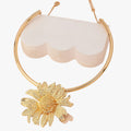 Collar con colgante en forma de girasol para hombre