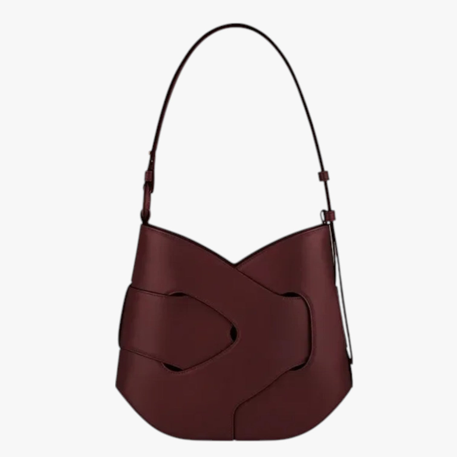 Borsa a tracolla in pelle intrecciata - Francia Bordeaux Scuru 26x6x28cm - bag Bags borsa borsa tracolla intrecciata pelle Shoulder Bags tracolla women bags - Concept Palermo