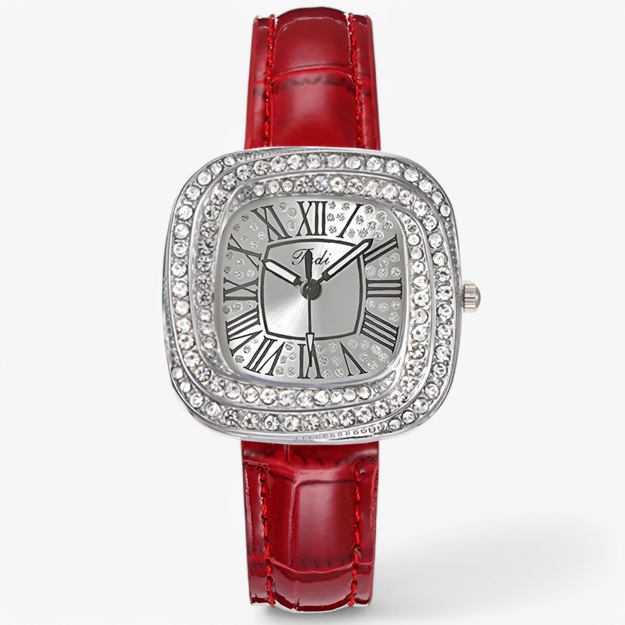 Orologio da Donna in Pelle Verde con Diamanti - Rossa - diamanti donna female watch orologio orologio donna pelle watch for women watches - Concept Palermo