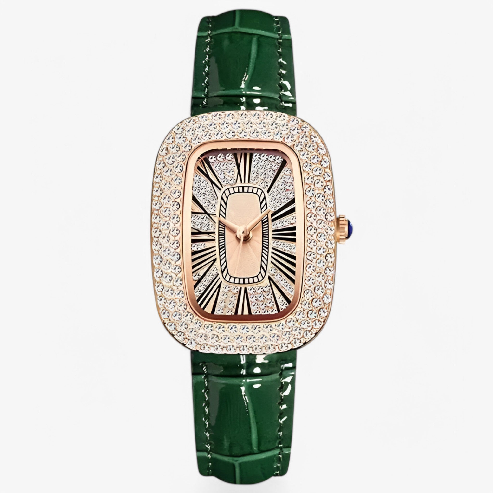 Orologio da donna verde in pelle con borchie decorative - Verde - borchie decorative donna female watch orologio orologio donna pelle watch for women watches - Concept Palermo