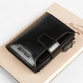 Cartera compacta de mujer en piel genuina con protección RFID - Elegante y segura