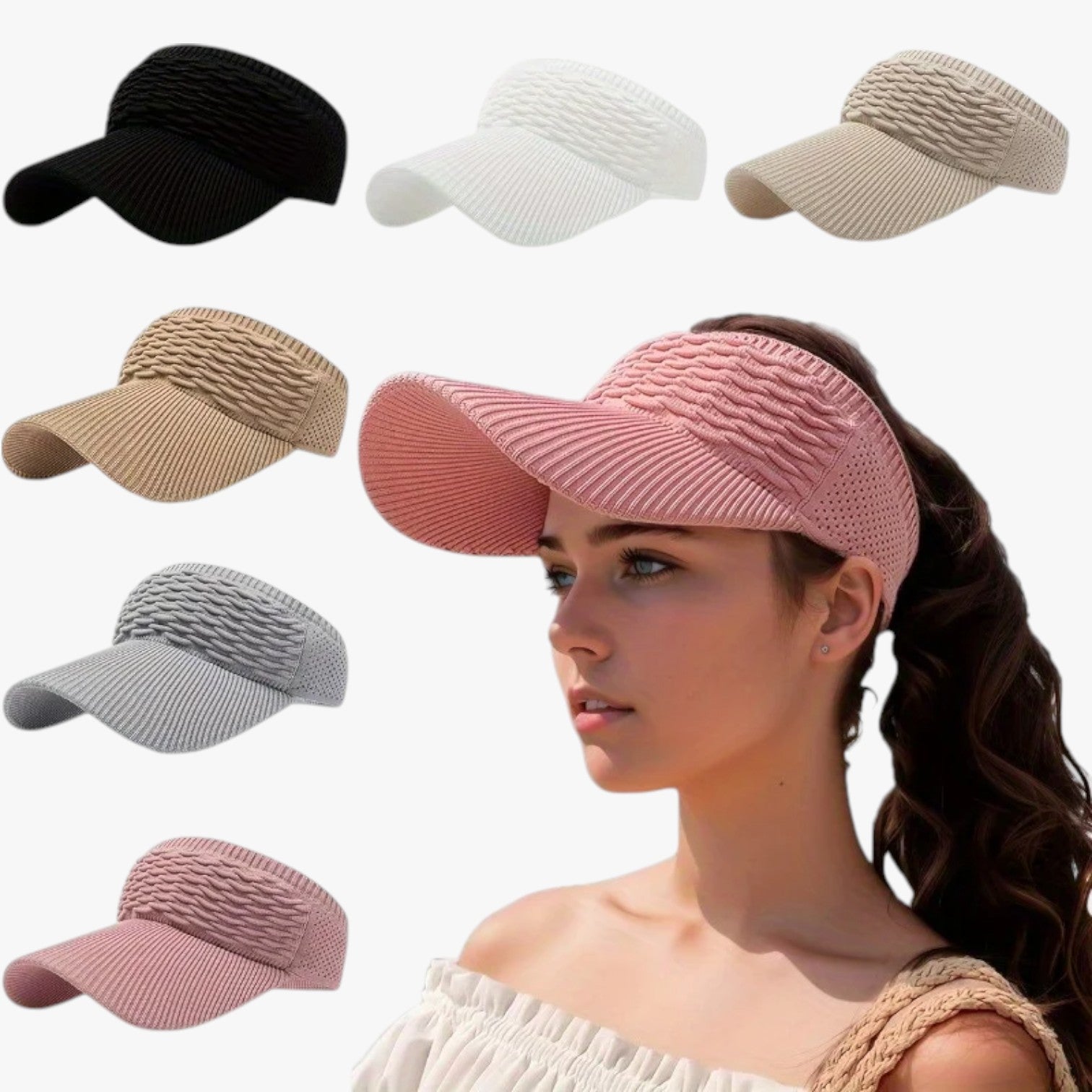 Cappello estivo da donna Traspirante, con ampia protezione solare - - ampia cappello cappello estivo donna estivo hat hats men's hat protezione solare Sun Hats women hat womens hat - Concept Palermo