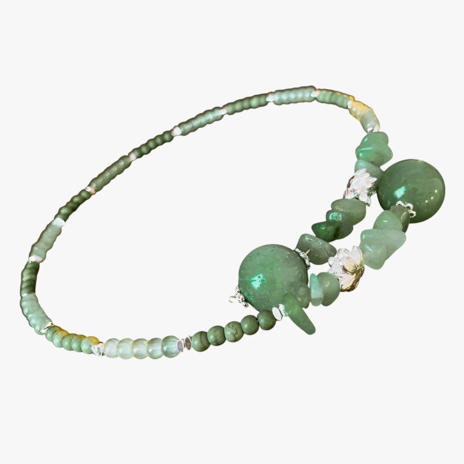 E senza tempo: collana choker in giada orientale per un look raffinato Pelle Uomo - Collo-Verde - choker collana elegant womens necklaces Fashion Necklaces giada jewelry look Necklace Necklaces for Women orientale pelle raffinato - Concept Palermo