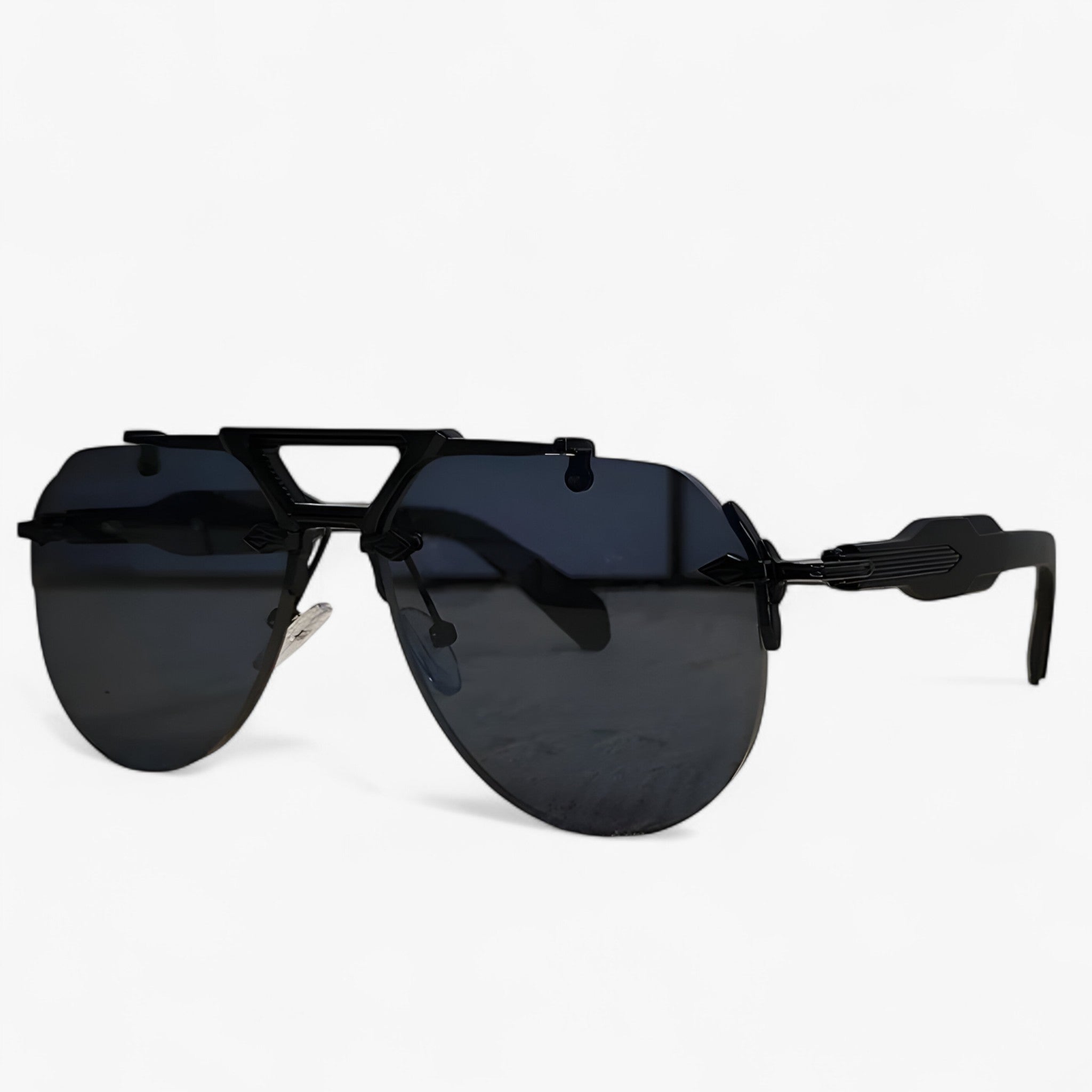 Occhiali da sole punk semi-senza montatura Uomo - NeroGrigio - accessoires montatura occhiali occhiali sole punk semi sole sunglasses uomo zonnebrillen - Concept Palermo