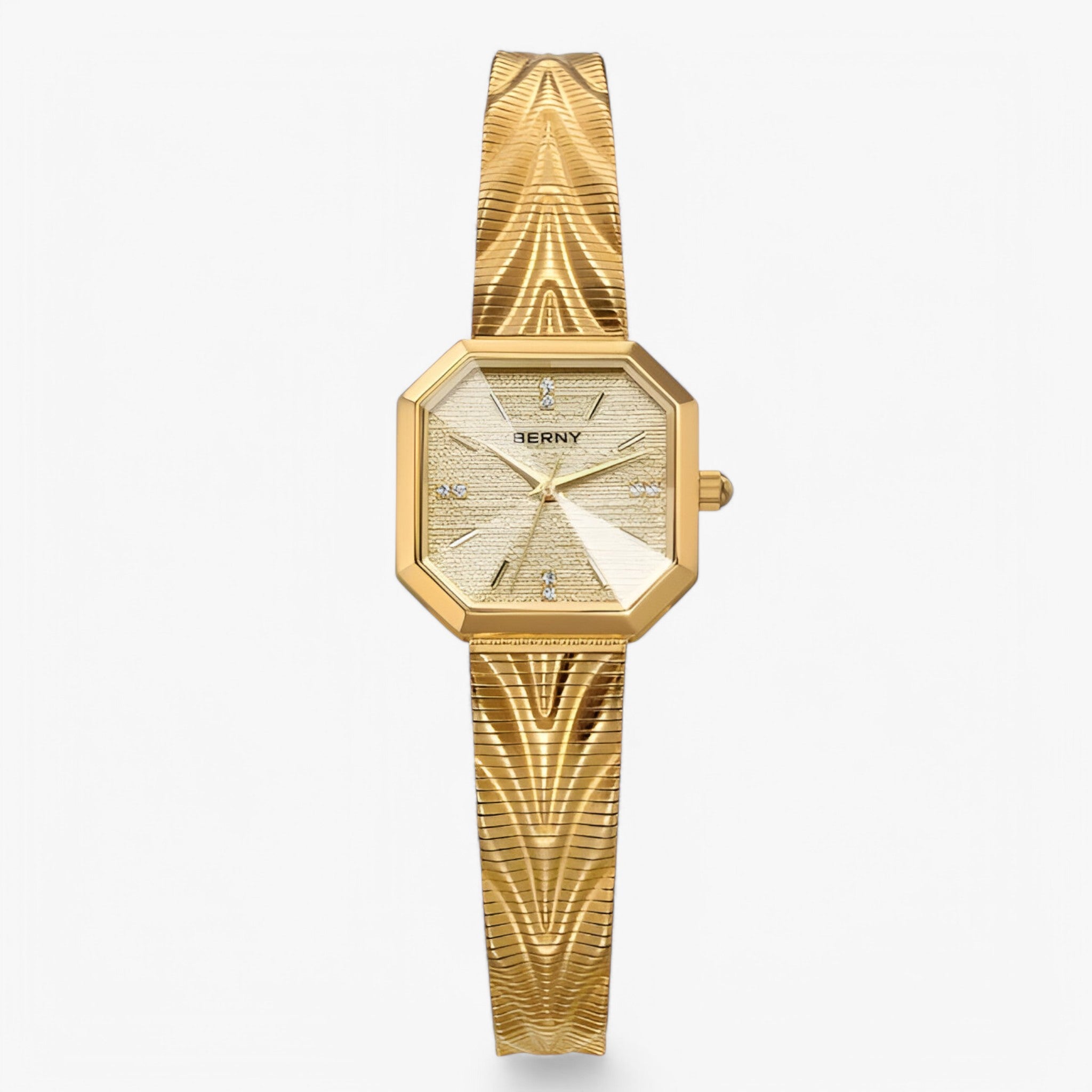 Orologio ottagonale in oro di lusso Acciaio - Cristallo Oro - acciaio female watch orologio orologio ottagonale ottagonale watch for women watches - Concept Palermo