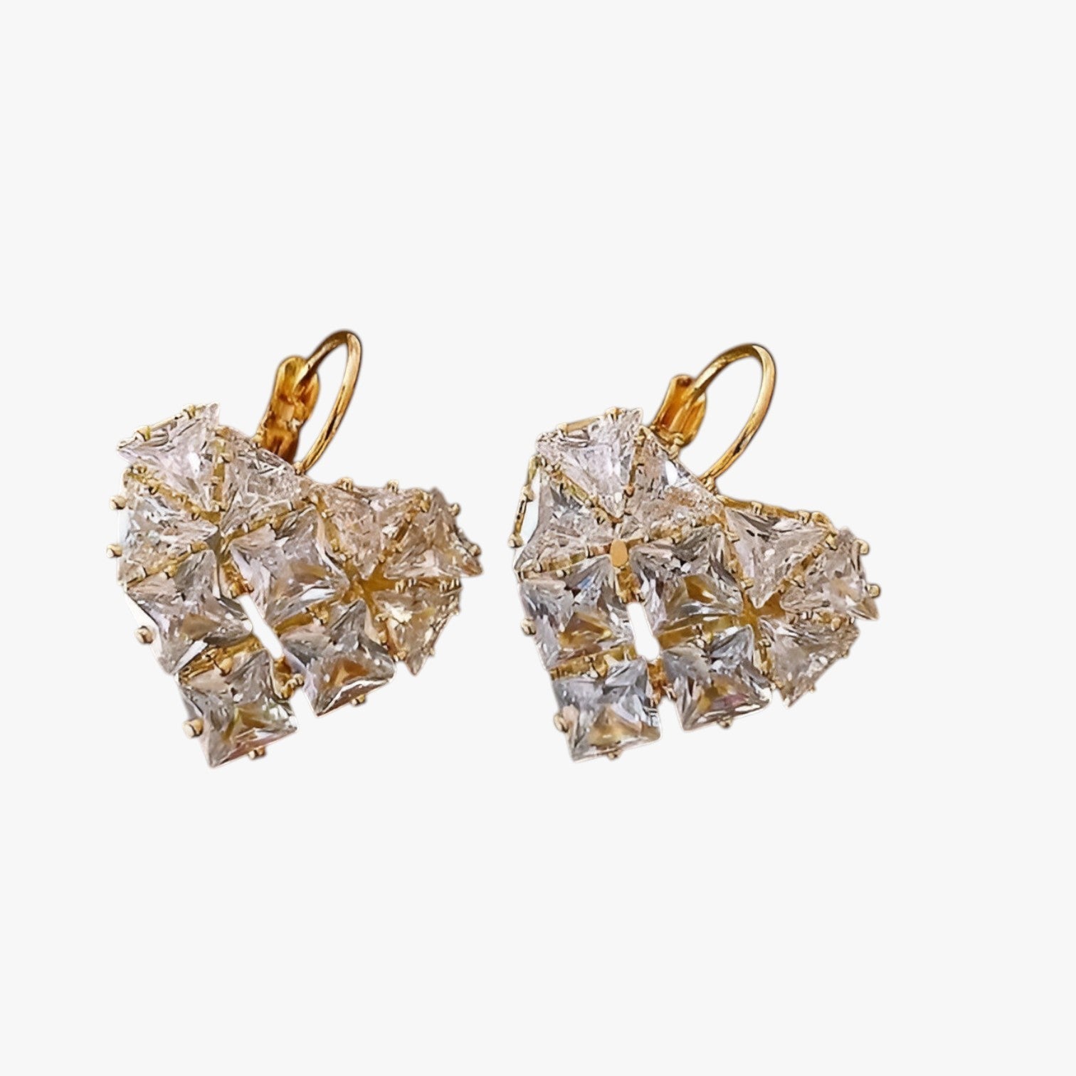 Orecchini a forma di cuore di lusso francese con zirconia Uomo - - Accessories Jewelry cuore EARRINGS forma francese jewelry orecchini orecchini forma uomo zirconia - Concept Palermo
