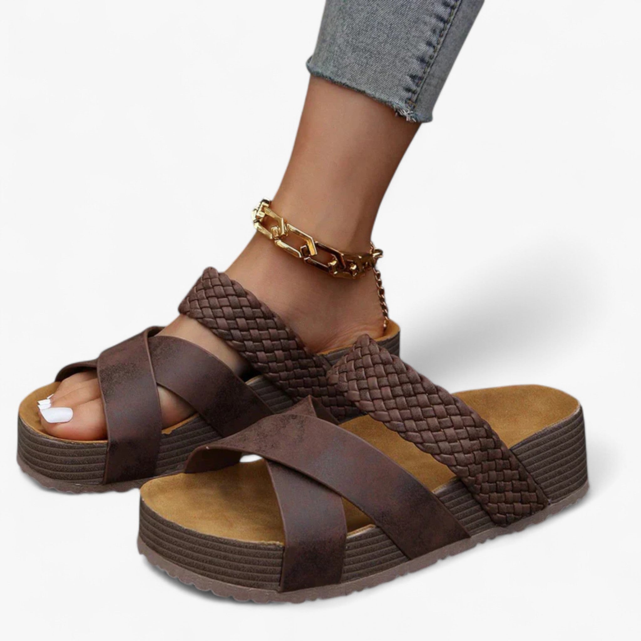Julia - Sandali ortopedici - Sandali da donna - Marrone 35.0 - donna julia ortopedici sandali sandals women sandals - Concept Palermo