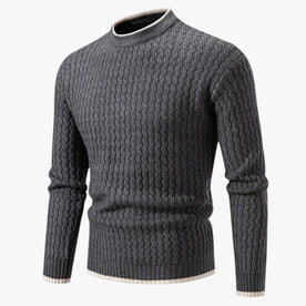 Maglione Slim da uomo - Stile caldo e giovanile - Grigio Scuro M - caldo giovanile Linen maglione maglione slim Men men's sweater slim Solid stile Sweater sweater men sweaters & cardigans uomo - Concept Palermo