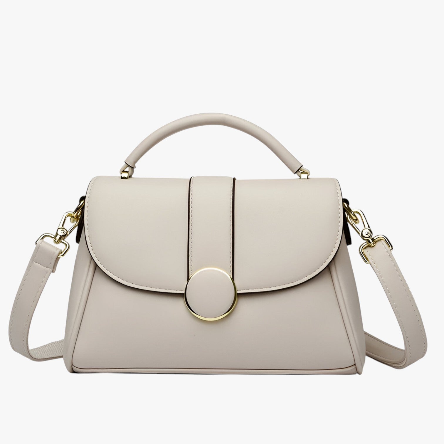 Borsa a Tracolla Donna Nera in Vera Pelle Elegante con Patta e Chiusura Magnetica - Grigio Chiaro - Bags borsa borsa tracolla donna firmata handbags tracolla women bags Women's handbags - Concept Palermo
