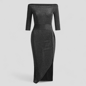 Abito Cerimonia Donna Estivo in Raso Donna - Nero - abito abito cerimonia abito elegante abito estivo abito in satin abito per eventi abito versatile cerimonia donna dresses estivo fashion donna Linen moda estate raso Solid Spring Summer stile estivo vestito glamour vestito senza spalline Women - Concept Palermo