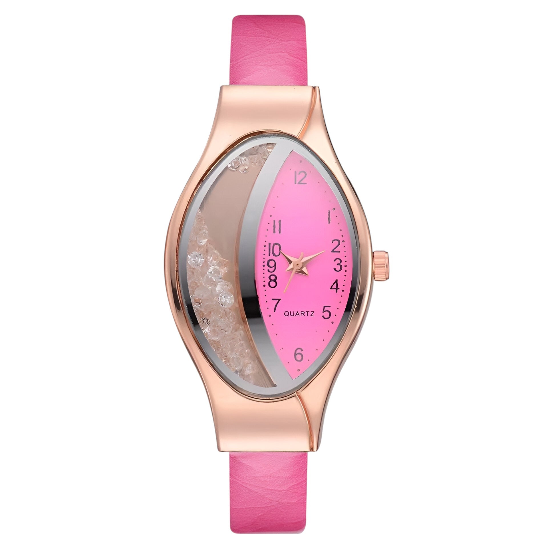 Orologio da donna al quarzo con diamanti di lusso - Rosa rossa - diamanti donna female watch orologio orologio donna quarzo watch for women watches - Concept Palermo