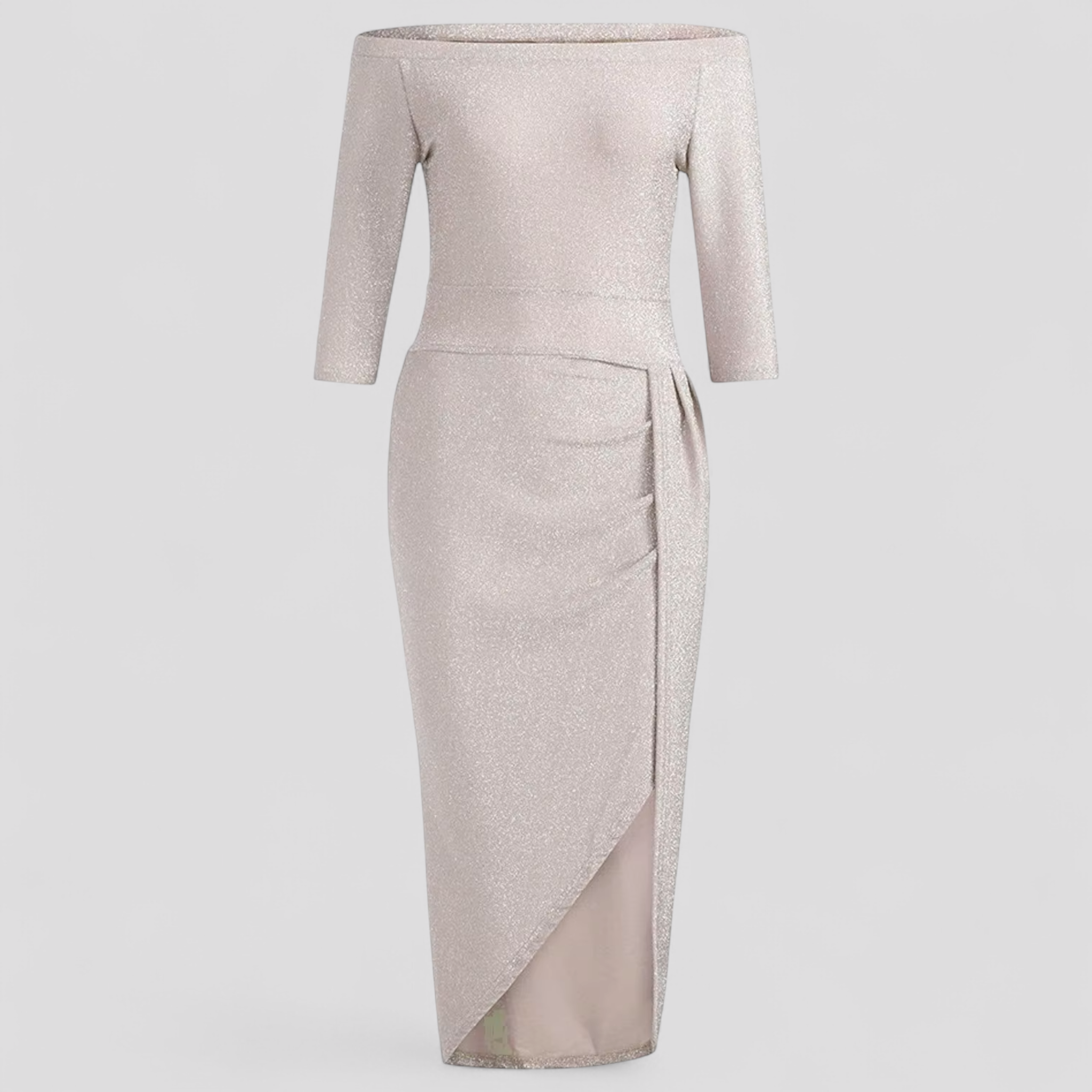 Abito Donna Nero in Ecopelle Aderente con Spalle Scoperte - Elegante e Moderno - Cachi - abito abito spalle donna dresses pelle scoperte spalle - Concept Palermo