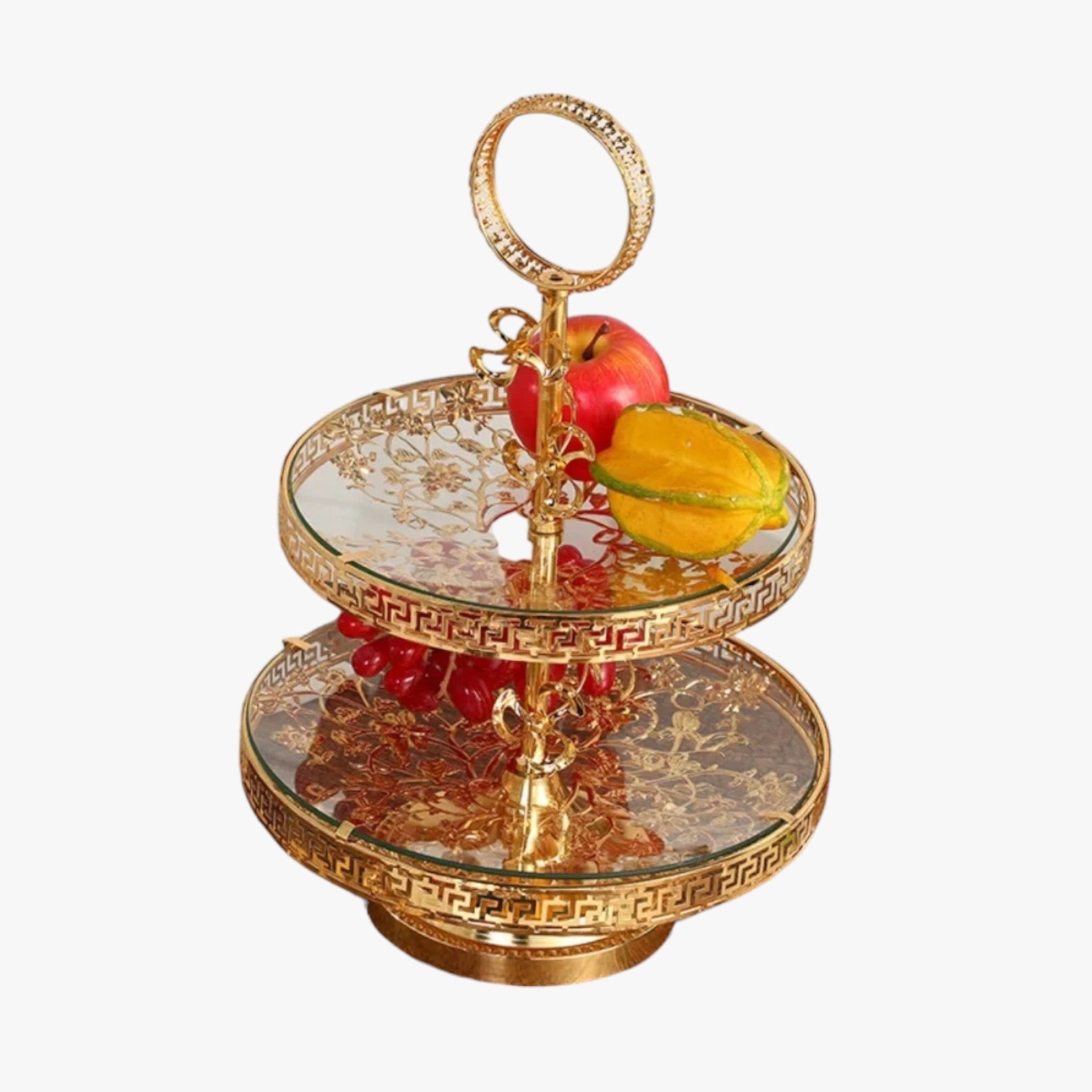 Vassoio decorativo a due livelli per dolci e frutta - - decorativo dolci frutta Kitchen kitchen & dining Kitchen Essentials livelli vassoio vassoio decorativo - Concept Palermo