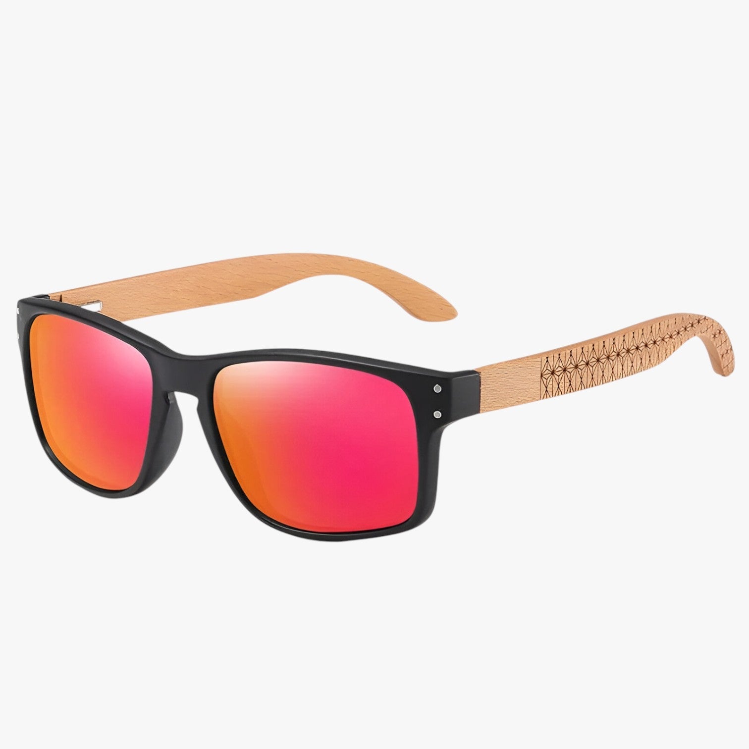 Midnite Star Occhiali da sole in legno – Protezione UV per uomini - Rosso - legno mens sunglasses midnite midnite star occhiali protezione sole star sunglasses - Concept Palermo