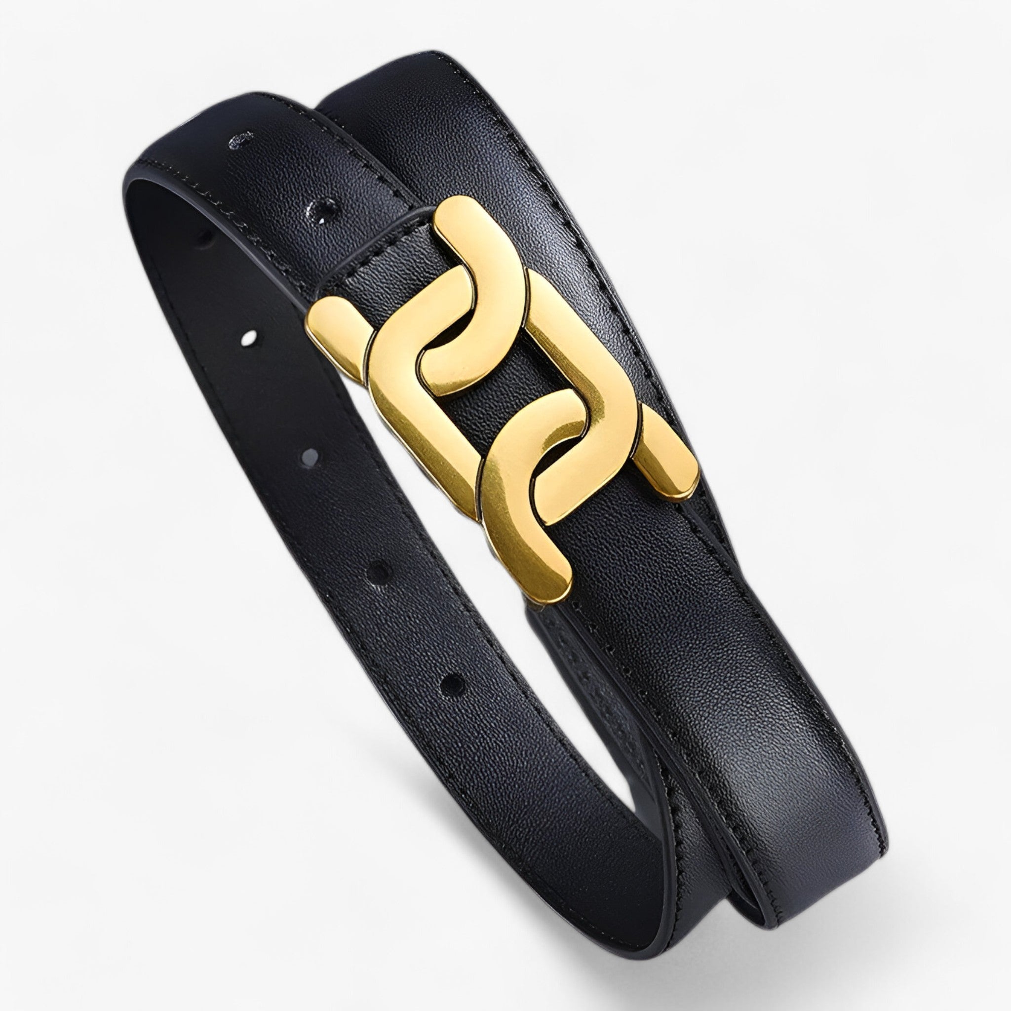 Cintura Donna Versatile in Pelle PU Nera - Stile Retrò Elegante - - accessorio Belts cintura cintura moda donna moda retr versatile WOMEN women's belt - Concept Palermo