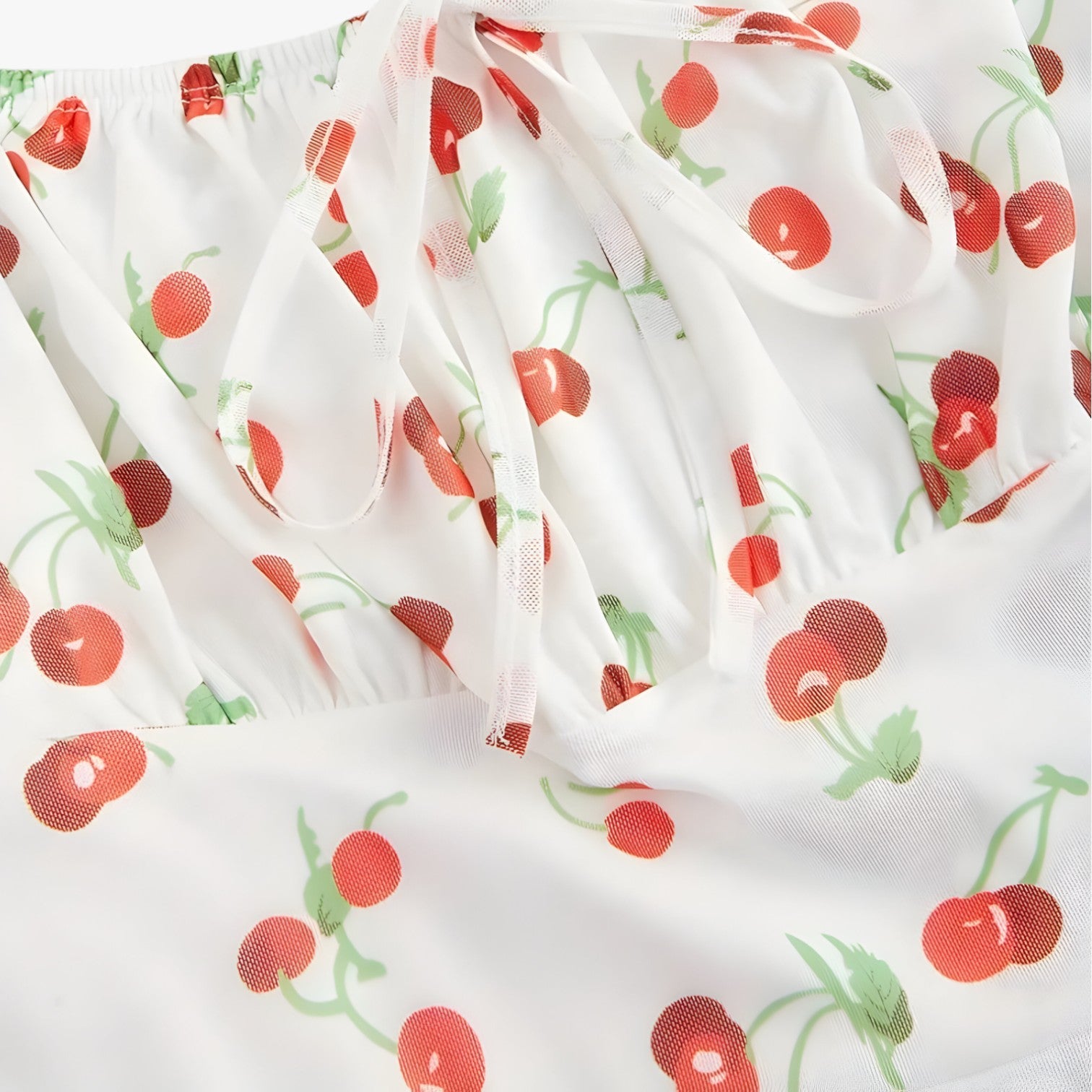 Abito svasato vintage con stampa ciliegia per feste estive Donna - - abito abito svasato ciliegia donna dresses estive feste stampa - Concept Palermo