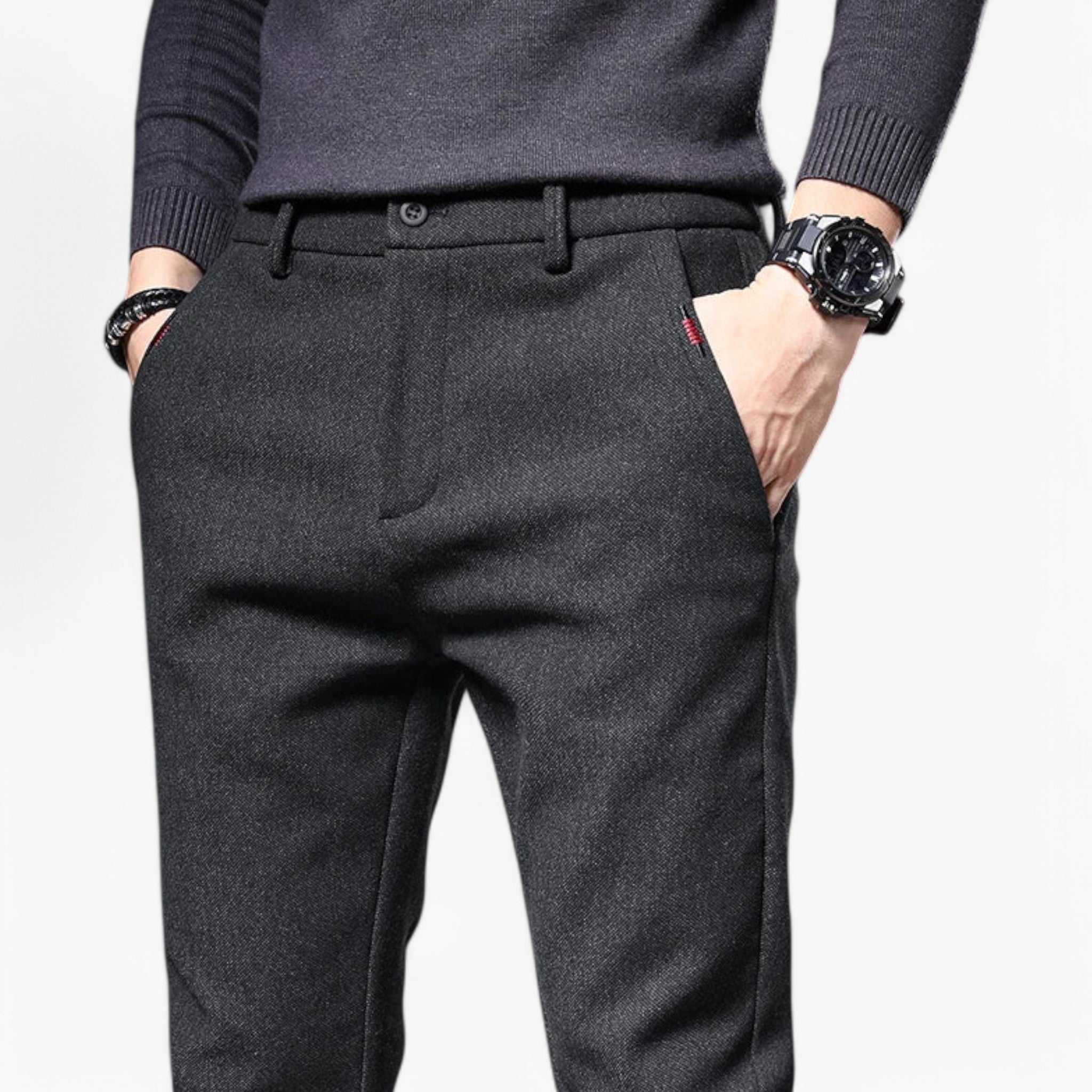 Pantalone Uomo Cotone Stretch Blu Comfort Fit - - comfort cotone pantalone pantalone uomo pants stretch uomo - Concept Palermo