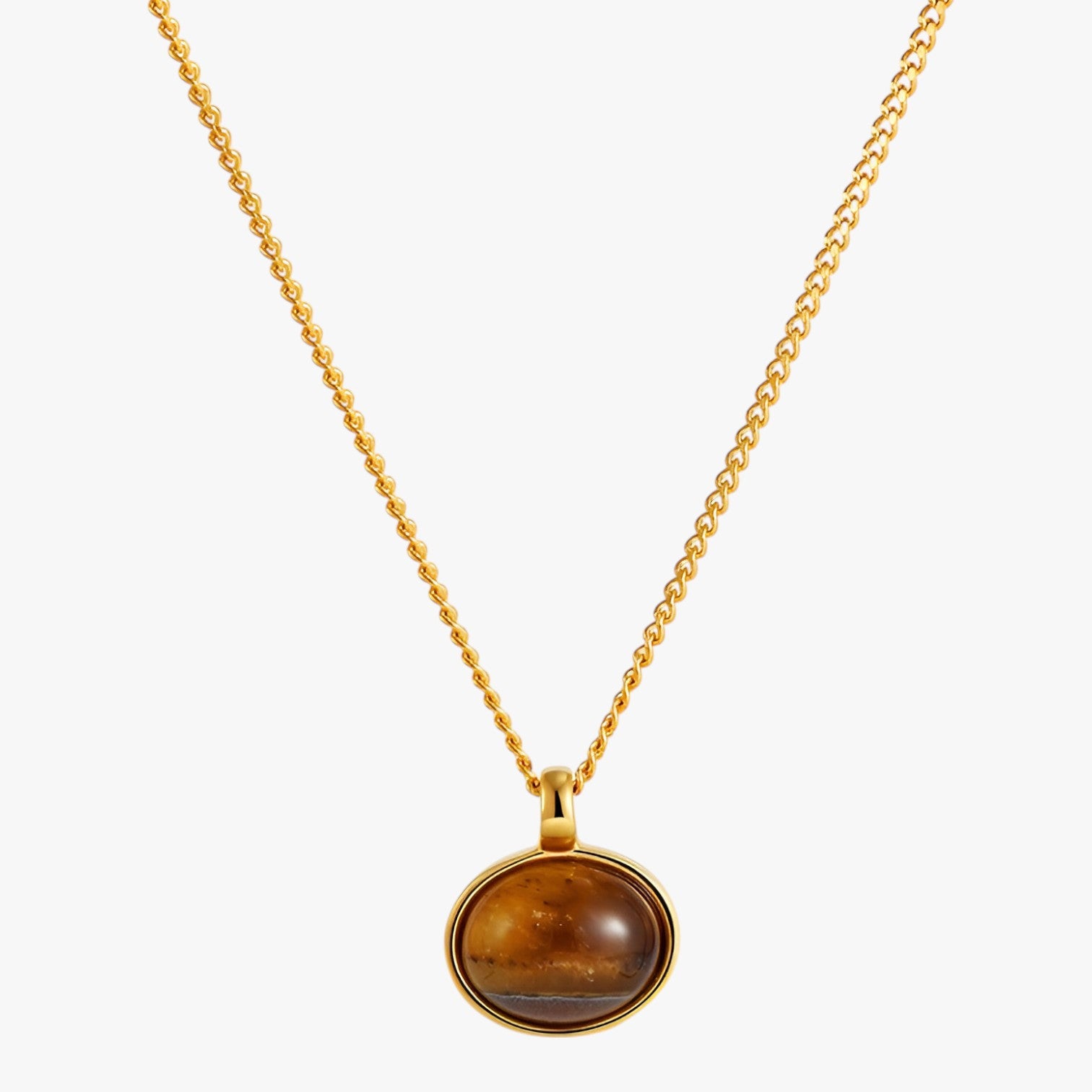 Collana vintage con pietra occhio di tigre Lana - - collana collana vintage jewelry lana necklace NECKLACES Necklaces for Women occhio pietra tigre vintage - Concept Palermo