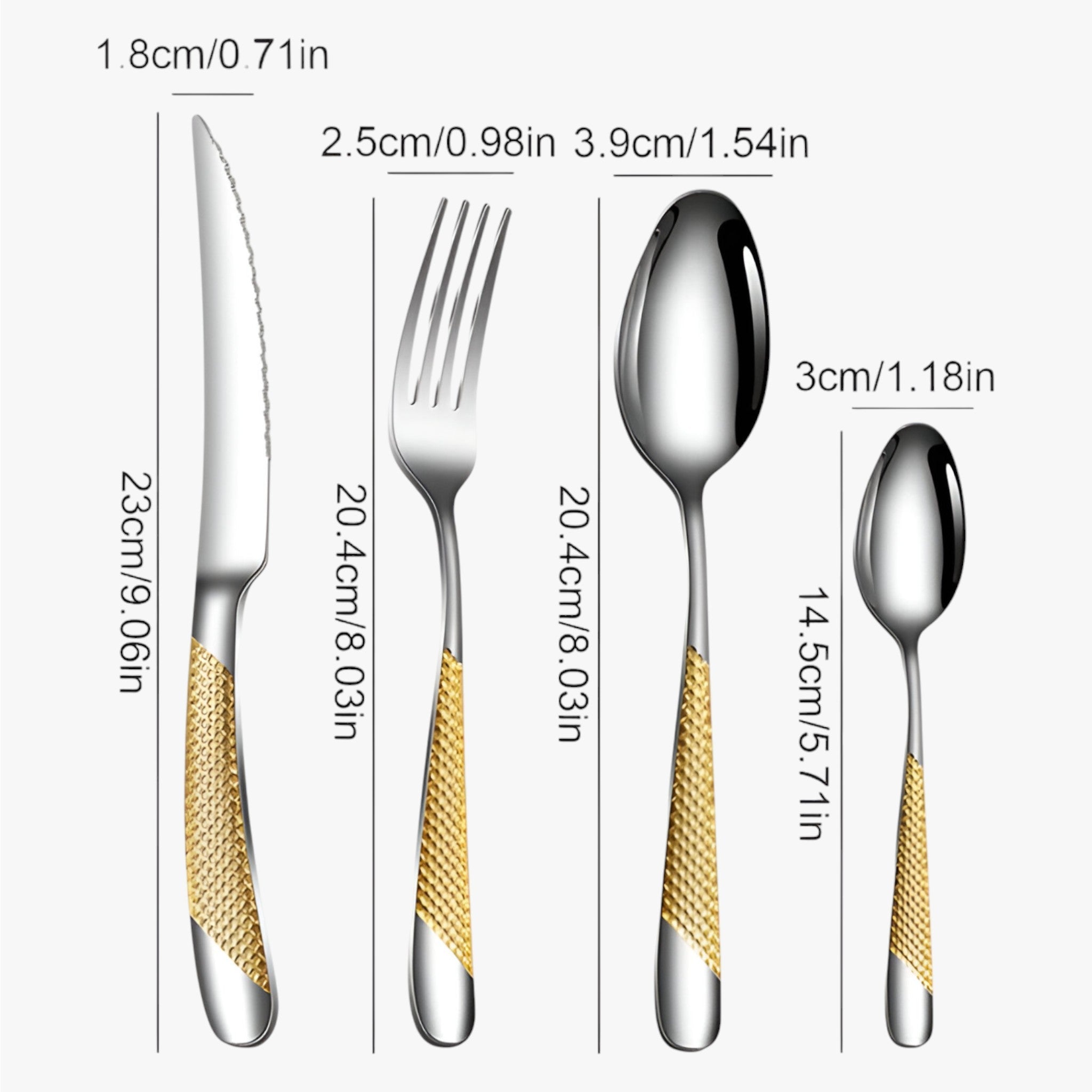 Set Posate Acciaio Inox da Uomo Elegante 24 Pezzi - - acciaio home & garden huis & tuin inox posate posate acciaio uomo - Concept Palermo