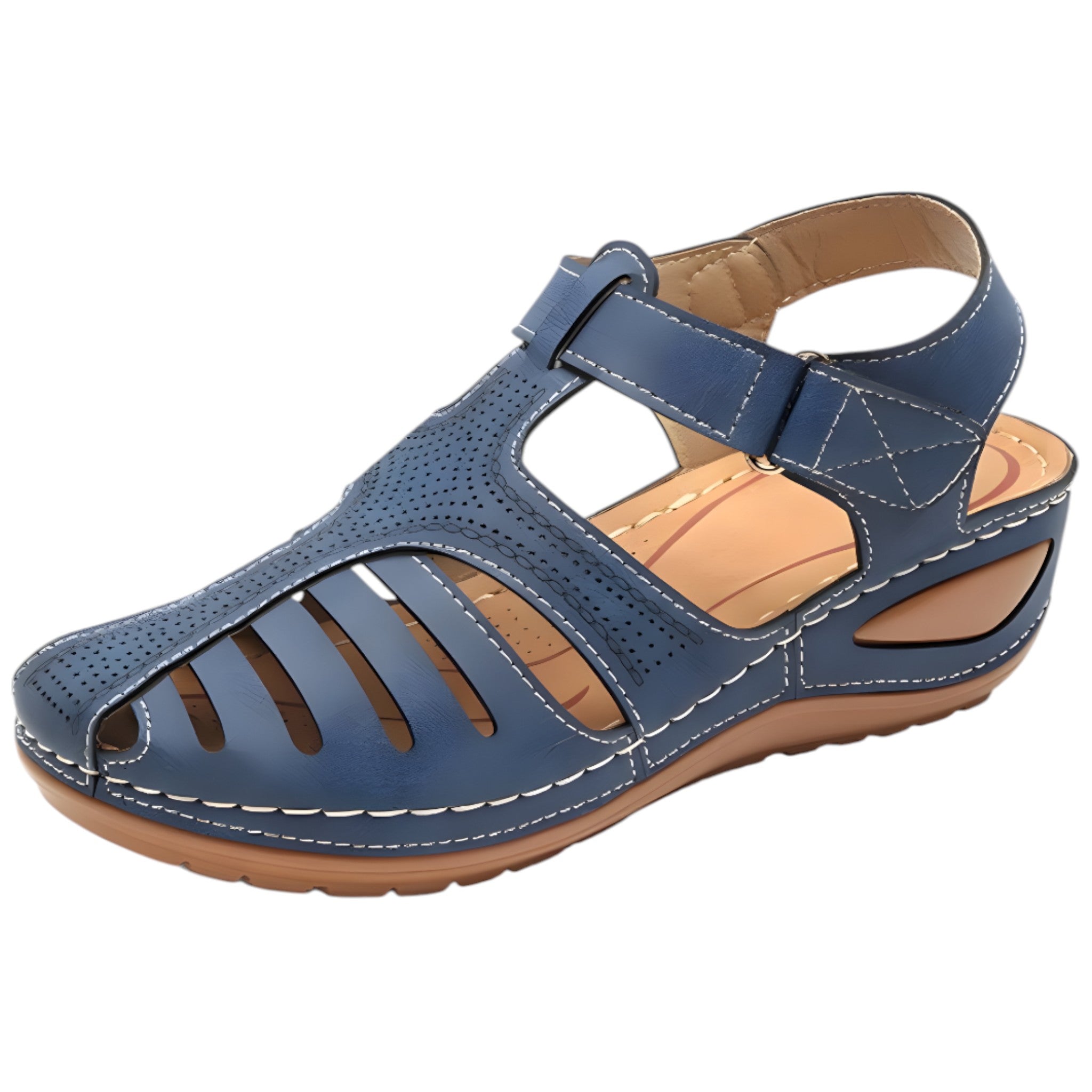 Sandali comfort traforati con cinturino Uomo - Azzurro - breathable sandals casual sandals cinturino comfort easy wear sandals fashion sandals nova | sandali comfort traforati con cinturino - €25 sandali sandali comfort traforati uomo - Concept Palermo