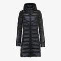 Chaqueta larga ultraligera para mujer