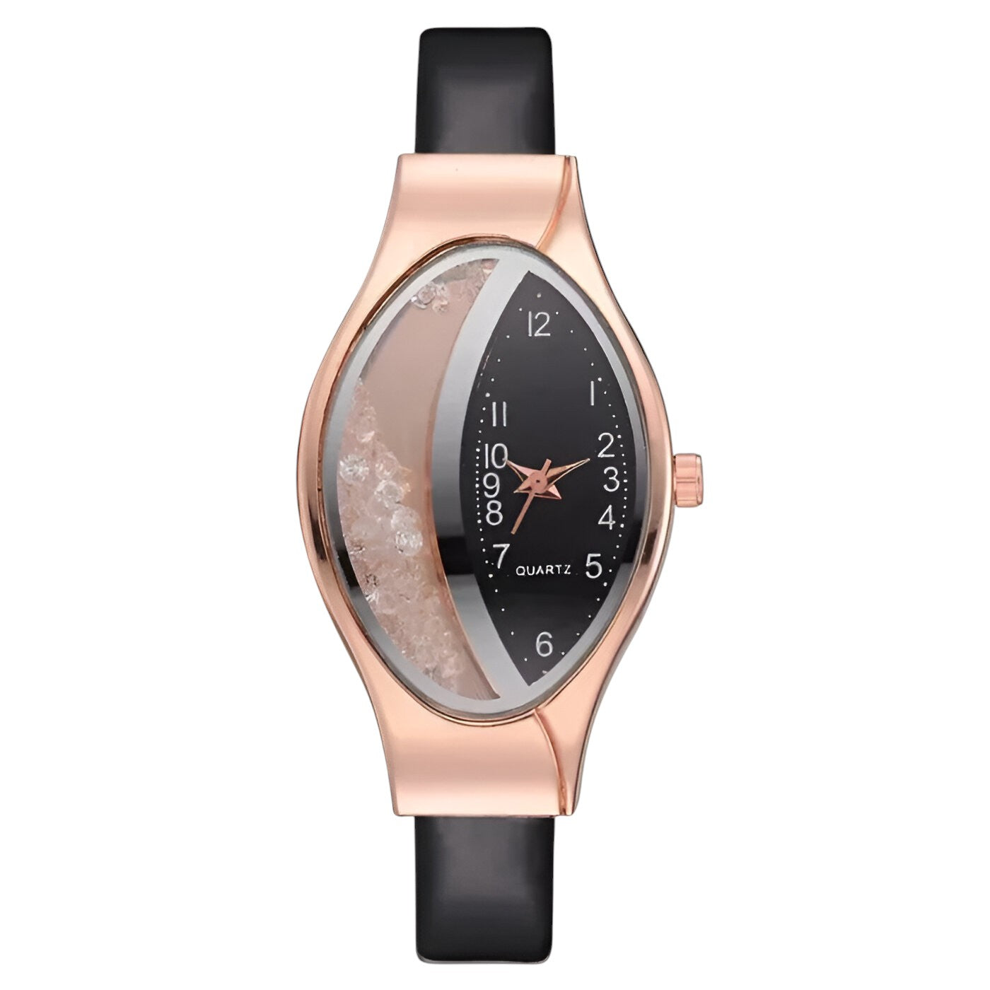 Orologio da donna al quarzo con diamanti di lusso - Nera - diamanti donna female watch orologio orologio donna quarzo watch for women watches - Concept Palermo